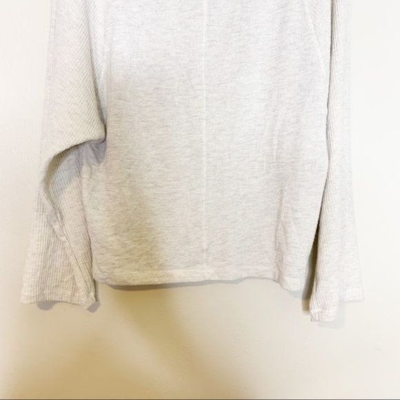 NWT Treasure & Bond Oatmeal Ribbed Long Raglan Sleeve Boat Neck Top Small - Picture 6 of 12